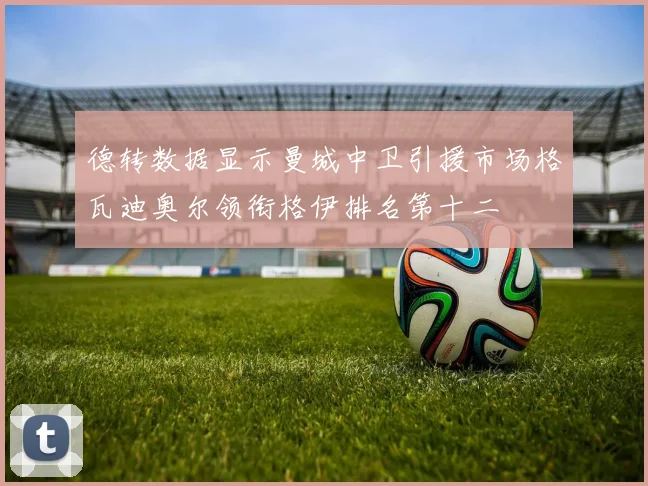德转数据显示曼城中卫引援市场格瓦迪奥尔领衔格伊排名第十二